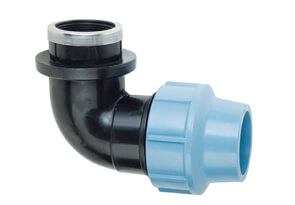 PE PP Compression Fittings Elbow, Size: 1/4 inch, Shape: Equal at