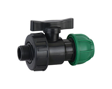 PP Compression Fitting Male True Union Ball Valve