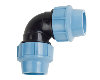 PP Compression Fitting 90 Deg Elbow