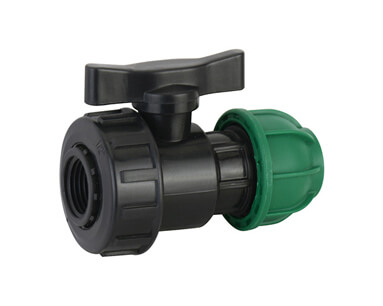 PP Compression Fitting Female True Union Ball Valve